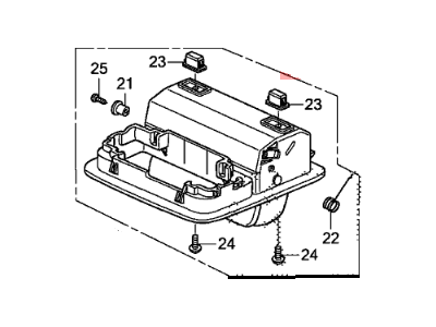 Honda 83250-TA5-A01ZA Console Assy., Roof *NH686L* (Short) (QP LIGHT WARM GRAY)