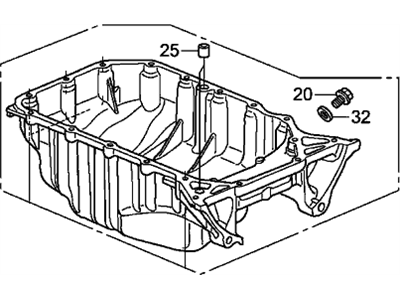 Honda 11200-R40-A00 Pan Assembly, Oil