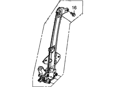 Honda 72710-TA0-A01 Regulator Assembly, Right Rear Door Power