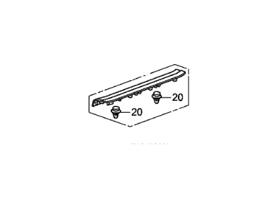 Honda 84201-TA0-A01ZA Garnish Assy., R. FR. Side (Inner) *NH167L* (GRAPHITE BLACK)