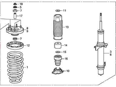 2010 Honda Accord Shock Absorber - 51610-TA5-A22