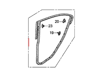 Honda 72850-TA5-A02 Weatherstrip, L. RR. Door