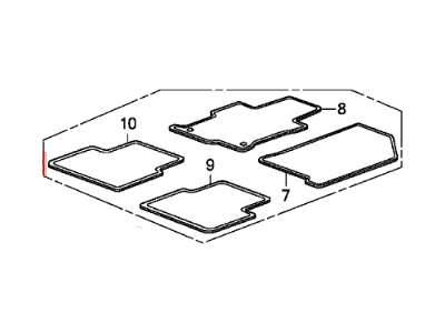 Honda 83600-TA5-A01ZD Floor Mat Set *YR358L* (WQ IVORY)