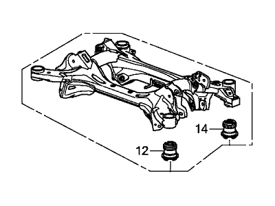 Honda 50300-TA0-A50 Sub-Frame Assembly, Rear Suspension