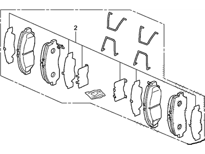 Honda 45022-TE0-A61 Set Pad Front (17Cl-1