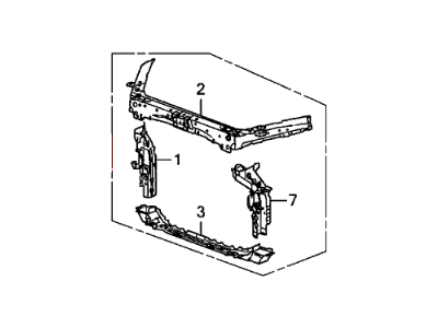 Honda 60400-TA5-A00ZZ Bulkhead, Front