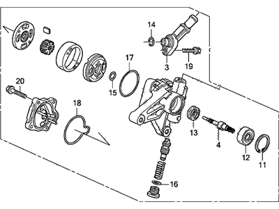 Honda 56110-R70-A12 Pump Sub-Assembly, Power Steering