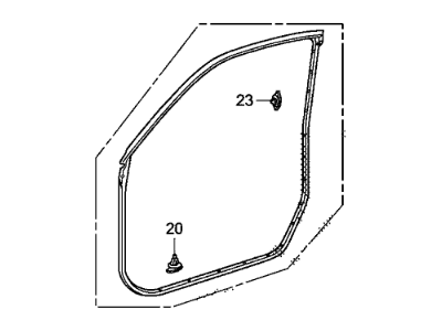 Honda 72310-TA5-A01 Weatherstrip, R. FR. Door