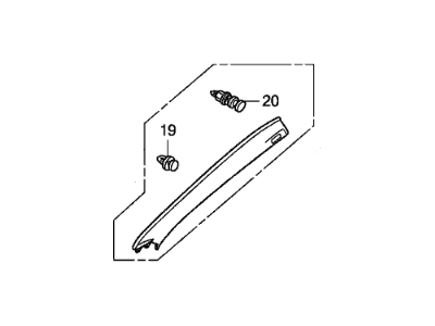 Honda 84151-TA0-A01ZA Garnish Assy., L. FR. Pillar *NH686L* (QP LIGHT WARM GRAY)