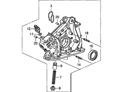 Honda 15100-R70-A11 Pump Assembly, Oil