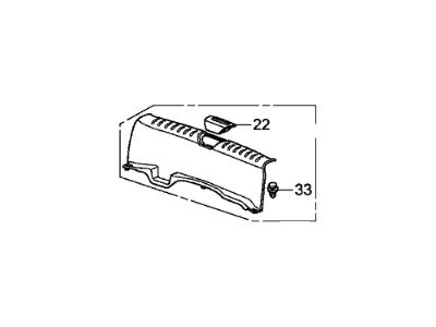 Honda 84640-TA0-A01ZA Lining Assy., RR. Panel *NH120L* (STAR BLACK)