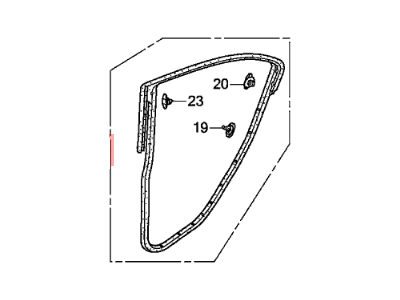 Honda 72810-TA5-A02 Weatherstrip, R. RR. Door