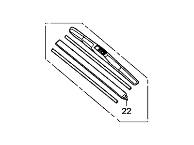 Honda 76630-TA0-A02 Blade, Windshield Wiper (475Mm)