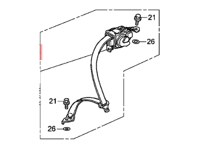 Honda 04824-TA5-A00ZB Outer Set, R. RR. Seat Belt (Typeb) (Medium Gray)