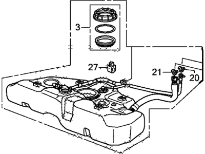 Honda 17044-TA5-A00 Tank Set, Fuel