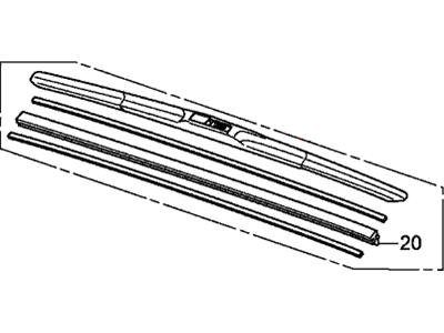 Honda 76620-TA0-A02 Blade, Windshield Wiper