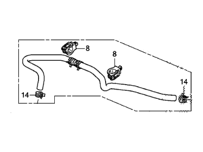 2012 Honda Accord Brake Booster Vacuum Hose - 46402-TA0-A51