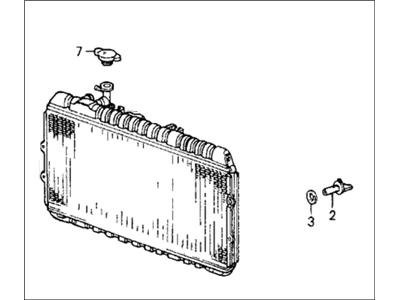 1987 Honda Civic Radiator - 19010-PE1-701