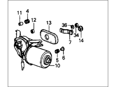 Honda 38401-SB2-673 Motor, Front Wiper