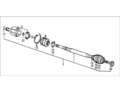 1987 Honda CRX Axle Shaft - 043A6-SB2-307