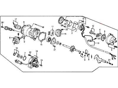 1987 Honda Civic Distributor - 30100-PE7-662