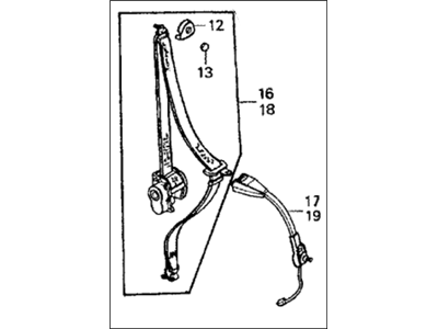 Honda CRX Seat Belt - 776A2-SB2-673ZA