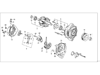 Honda CRX Alternator - 31100-PE1-663