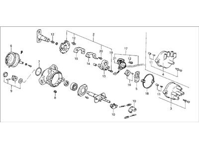 Honda Civic Distributor - 30100-PE1-674