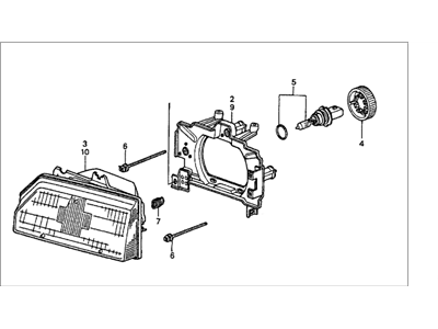 Honda 33100-SB2-682 Headlight Assembly, Passenger Side