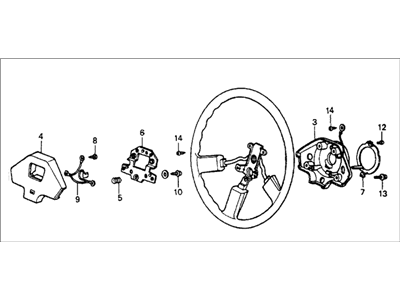 1985 Honda CRX Steering Wheel - 53110-SB2-673ZA