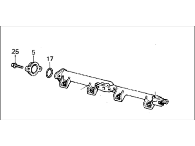 1986 Honda CRX Fuel Rail - 16620-PE7-661