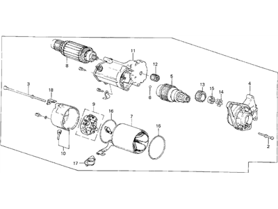 1984 Honda CRX Starter Motor - 31200-PE1-671RM