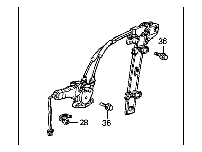 1996 Honda Accord Window Regulator - 72210-SV2-003