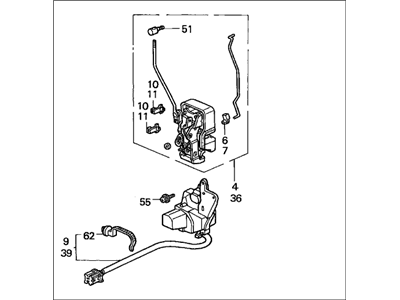 1996 Honda Accord Door Latch Assembly - 72150-SV2-013