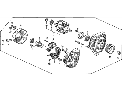 Honda 06311-P0B-A01RM Alternator Assembly (Cjs51) (Reman) (Denso)