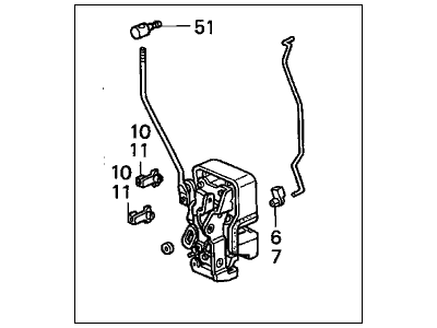 Honda 72150-SV2-A11 Lock Assembly, Left Front Door