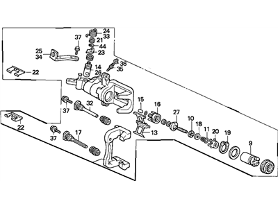 Honda 43018-SV4-A00 Caliper Sub-Assembly, Right Rear (Nissin)