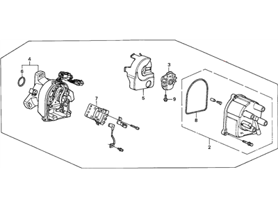 Honda 30100-P0J-A01 Distributor Assembly (Td-59U) (Tec)