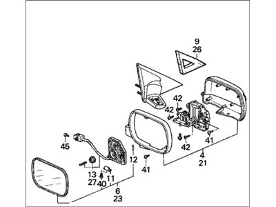 Honda 76250-SV2-A25ZA Mirror Assembly, Driver Side Door (Malachite Green Pearl) (R.C.)