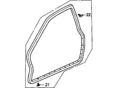 1997 Honda Accord Door Seal - 72350-SV2-013