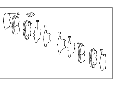 Honda 45022-SM4-517 Pad Set, Front