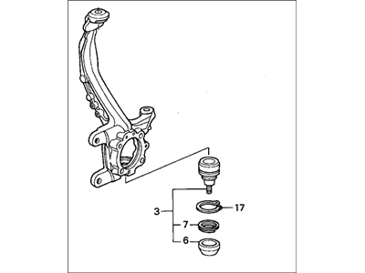 Honda 51215-SV4-J00 Knuckle, Left Front