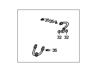 Honda 01466-SY8-000 Hose Set, Rear Brake (Dot Nni-Canada-)