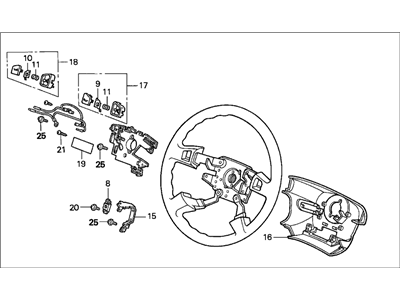 1996 Honda Accord Steering Wheel - 78510-SV4-L61ZA