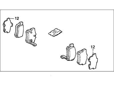 Honda 43022-SV4-A02 Pad Set, Rear