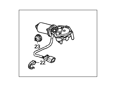 1994 Honda Accord Wiper Motor - 76505-SV4-A01