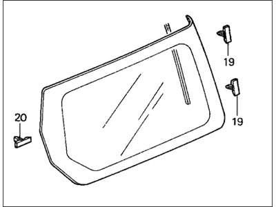 Honda 73560-SCV-A11 Glass Set, L. Quarter (Privacy) (Aptech)