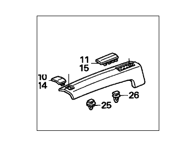 Honda 75230-SCV-A01ZB Garnish Assy., R. Roof Center *B539* (BLUE SOLID)