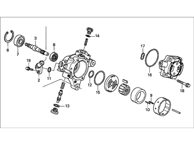 Honda 56110-PZD-A01 Pump Sub-Assembly, Power Steering
