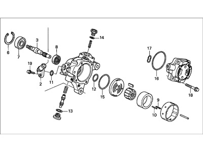 2004 Honda Element Power Steering Pump - 56110-PZD-A01